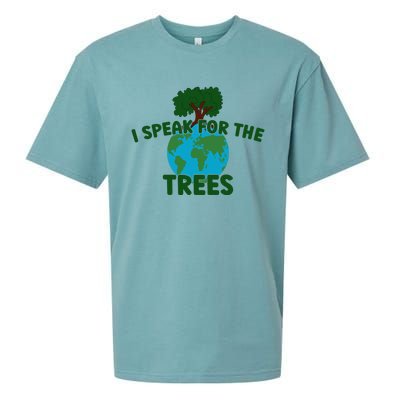 I Speak For Trees Earth Day Save Earth Inspiration Hippi Great Gift Sueded Cloud Jersey T-Shirt