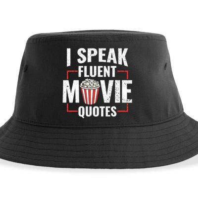 I Speak Fluent Movie Quotes Popcorn Cinema Lover Sustainable Bucket Hat