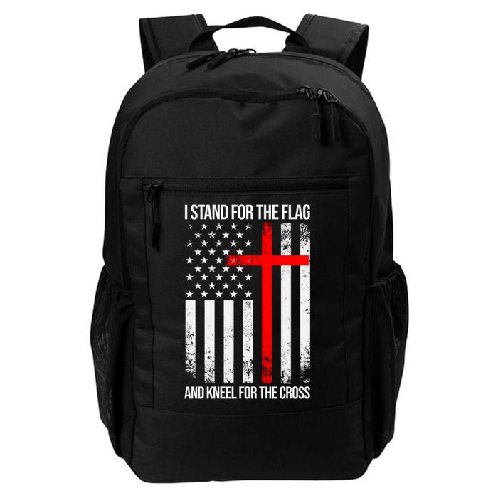 I Stand For The Flag And Kneel For The Cross Usa Flag Funny Gift Backpack