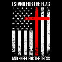 I Stand For The Flag And Kneel For The Cross Usa Flag Funny Gift Backpack