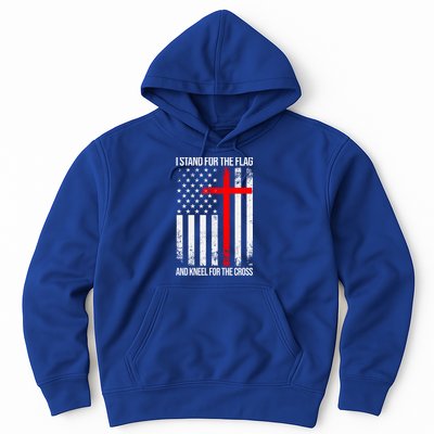 I Stand For The Flag And Kneel For The Cross Usa Flag Funny Gift Hoodie