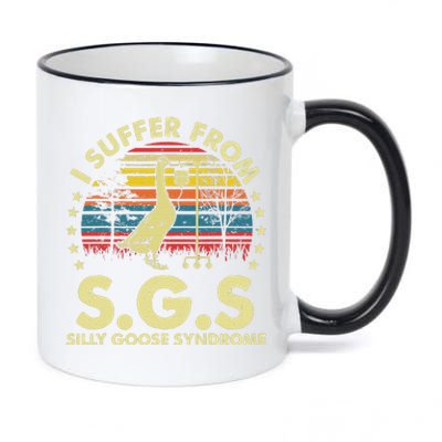 I Suffer From Silly Goose Syndrome Funny Goose Joke Humor 11oz Black Color Changing Mug