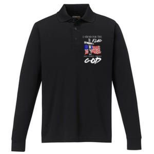 I Stand For The Flag And Kneel Before God America Flag Cross Meaningful Gift Performance Long Sleeve Polo