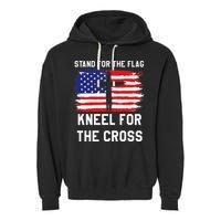 I Stand For The Flag Kneel For The Cross Patriotic Christian Garment-Dyed Fleece Hoodie