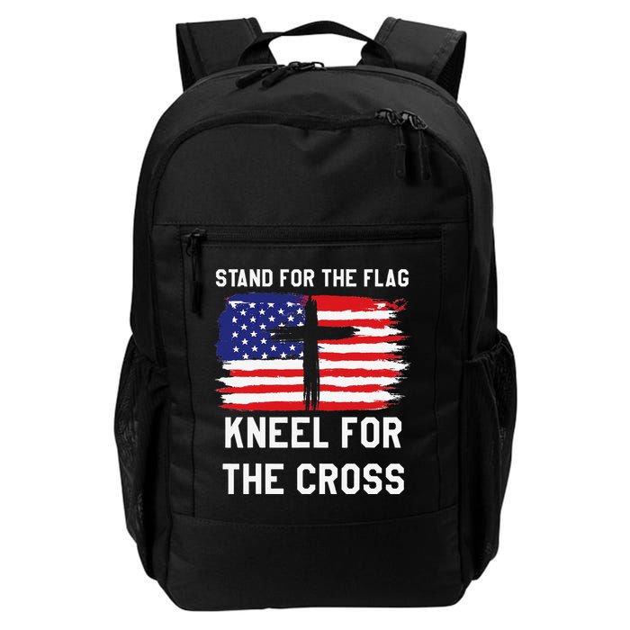 I Stand For The Flag Kneel For The Cross Patriotic Christian Backpack
