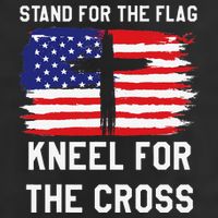 I Stand For The Flag Kneel For The Cross Patriotic Christian 15oz Campfire Ceramic Mug