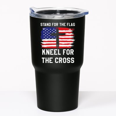 I Stand For The Flag Kneel For The Cross Patriotic Christian Tumbler