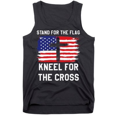 I Stand For The Flag Kneel For The Cross Patriotic Christian Tank Top