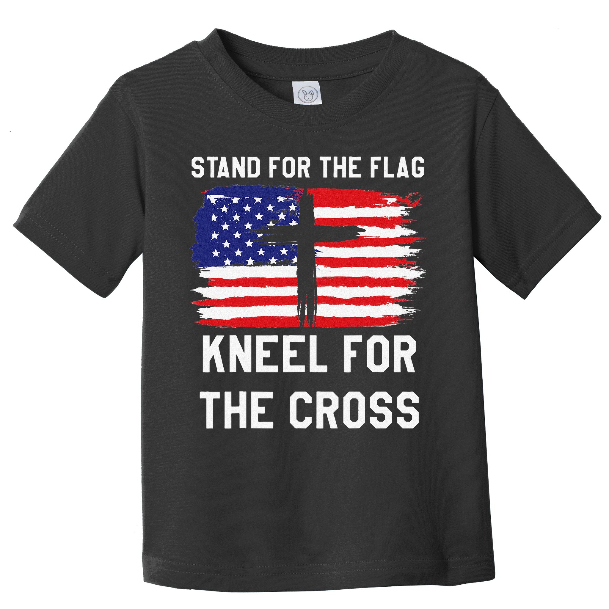 I Stand For The Flag Kneel For The Cross Patriotic Christian Toddler T-Shirt