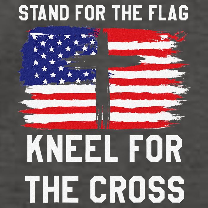 I Stand For The Flag Kneel For The Cross Patriotic Christian Vector Backpack
