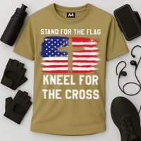 I Stand For The Flag Kneel For The Cross Patriotic Christian Performance Shirt
