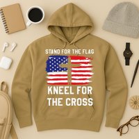 I Stand For The Flag Kneel For The Cross Patriotic Christian Hoodie