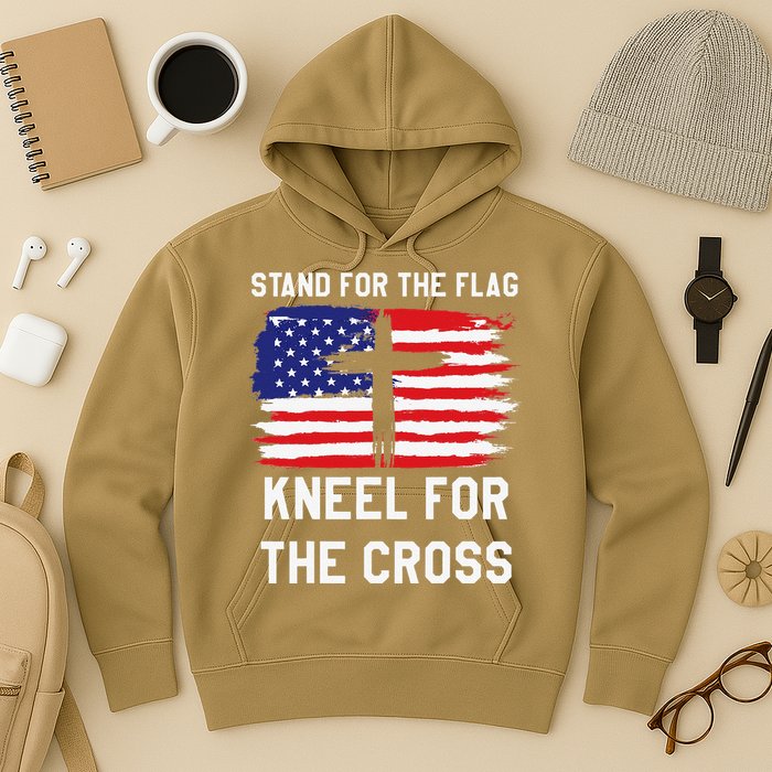 I Stand For The Flag Kneel For The Cross Patriotic Christian Hoodie