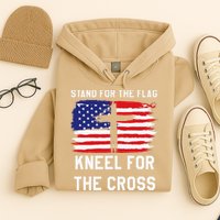 I Stand For The Flag Kneel For The Cross Patriotic Christian Hoodie