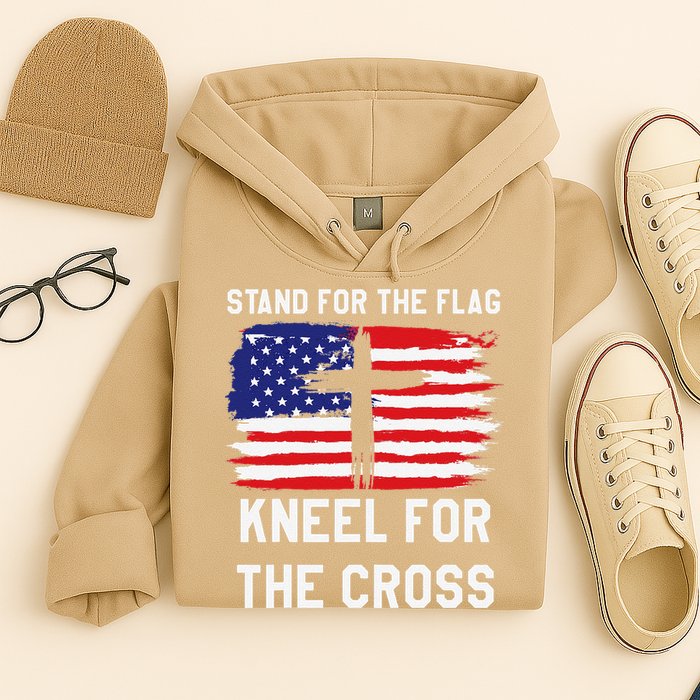I Stand For The Flag Kneel For The Cross Patriotic Christian Hoodie