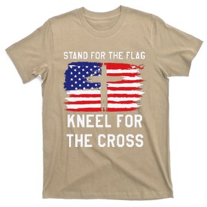 I Stand For The Flag Kneel For The Cross Patriotic Christian T-Shirt