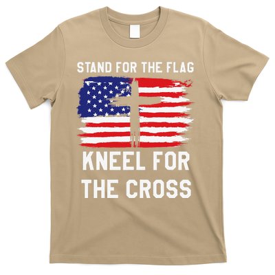 I Stand For The Flag Kneel For The Cross Patriotic Christian T-Shirt