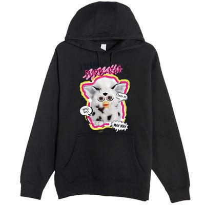 I Speak Furbish! Snowball Retro Vibes Big Chest Premium Pullover Hoodie