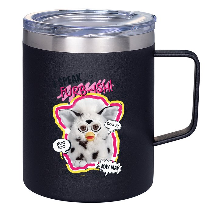 I Speak Furbish! Snowball Retro Vibes Big Chest 12oz Stainless Steel Coffee Mug