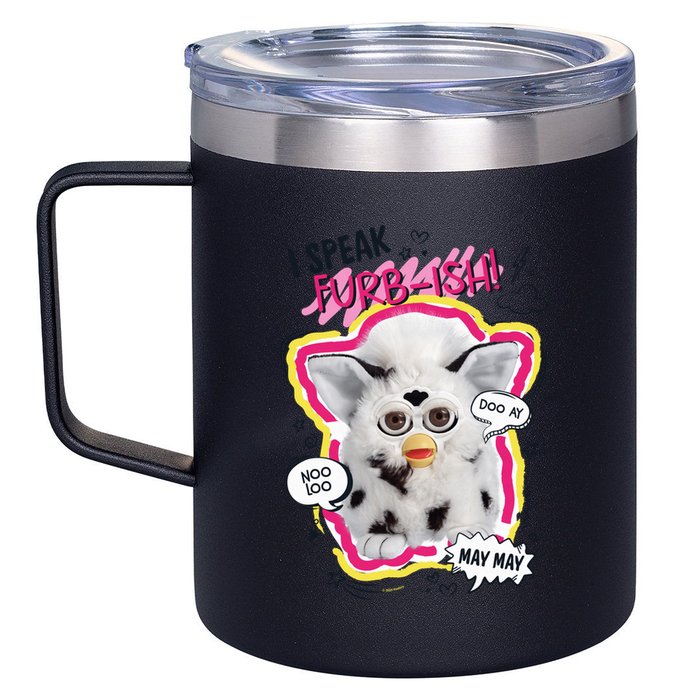 I Speak Furbish! Snowball Retro Vibes Big Chest 12oz Stainless Steel Coffee Mug