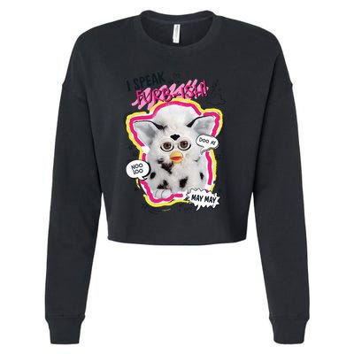 I Speak Furbish! Snowball Retro Vibes Big Chest Cropped Pullover Crew