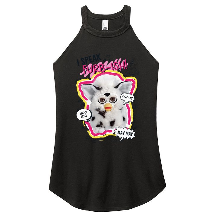 I Speak Furbish! Snowball Retro Vibes Big Chest Women's Perfect Tri Rocker Tank