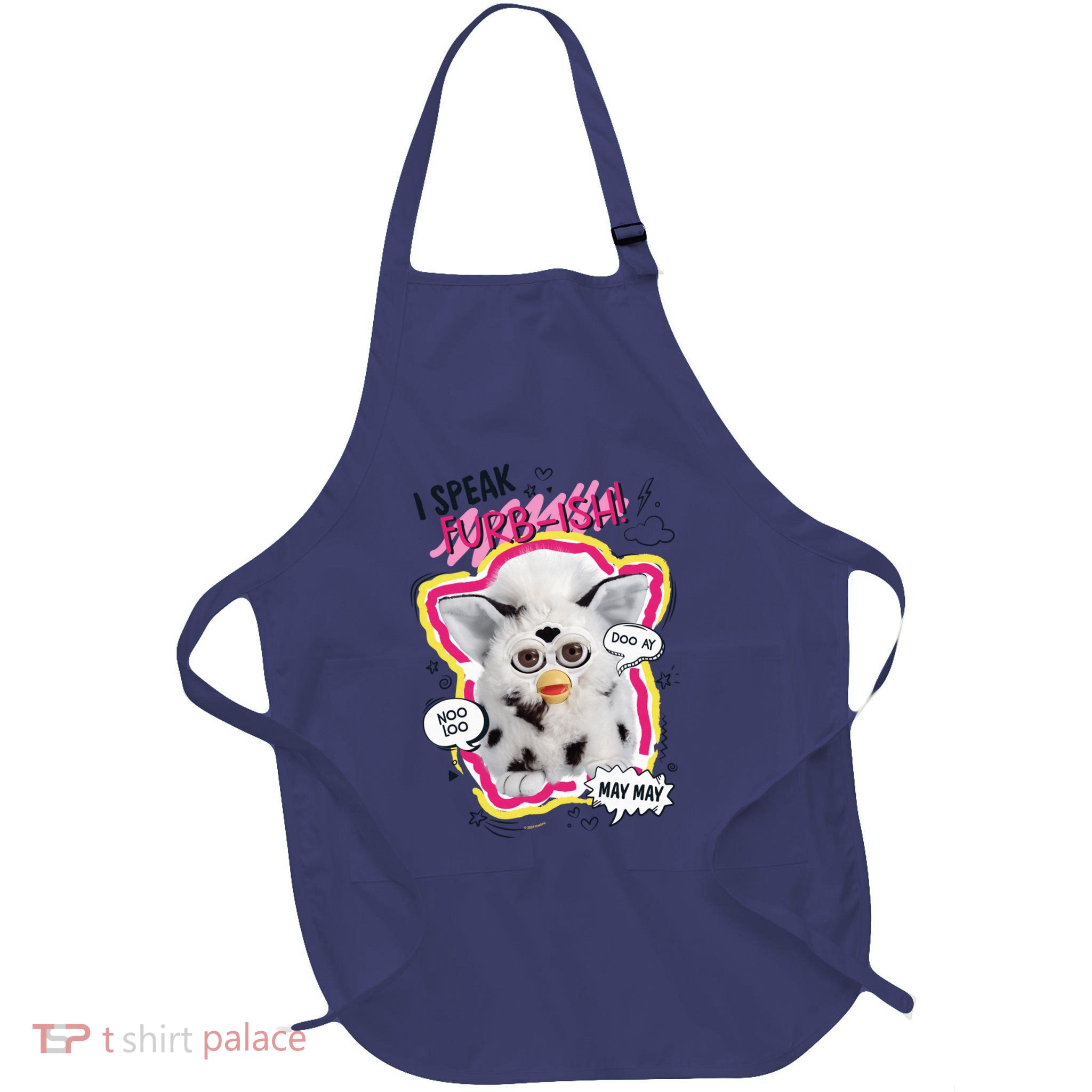 I Speak Furbish! Snowball Retro Vibes Big Chest Apron