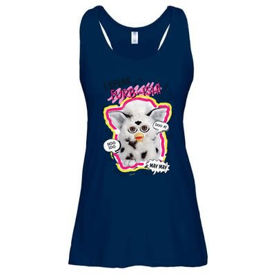 I Speak Furbish! Snowball Retro Vibes Big Chest Ladies Essential Flowy Tank