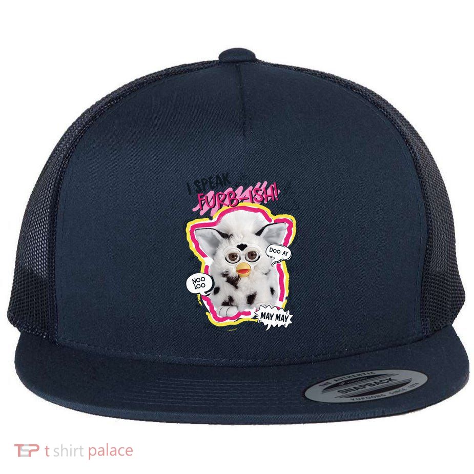 I Speak Furbish! Snowball Retro Vibes Big Chest Flatbill Hat