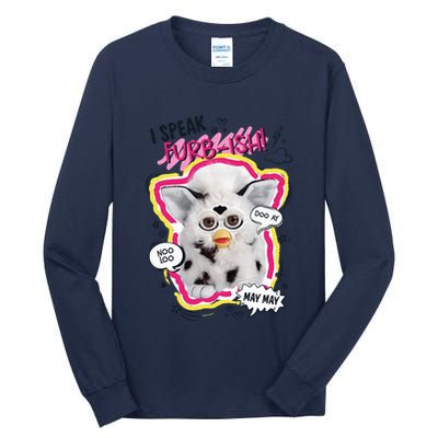 I Speak Furbish! Snowball Retro Vibes Big Chest Tall Long Sleeve T-Shirt