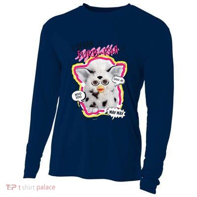 I Speak Furbish! Snowball Retro Vibes Big Chest Cooling Performance Long Sleeve Crew