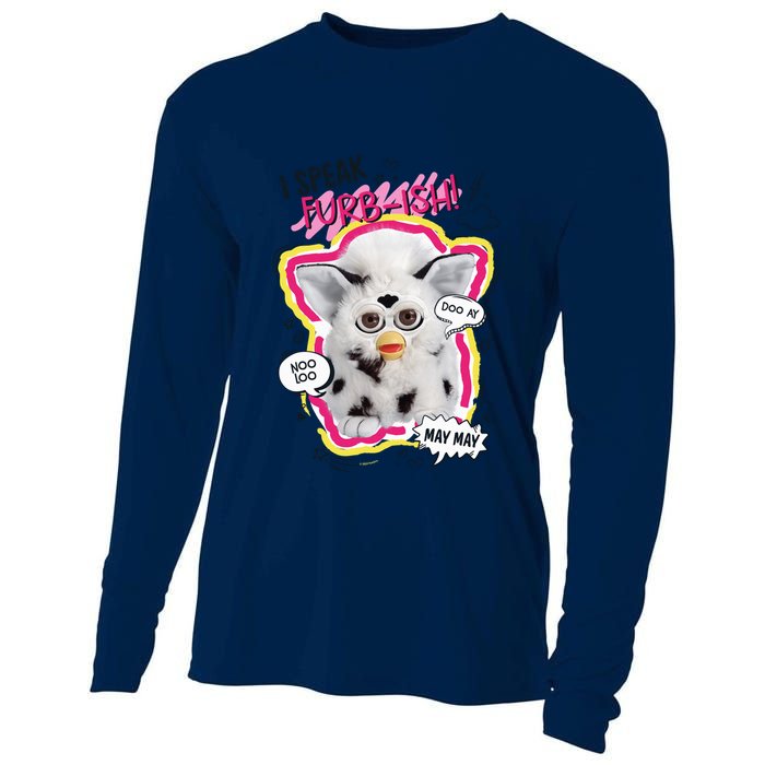I Speak Furbish! Snowball Retro Vibes Big Chest Cooling Performance Long Sleeve Crew