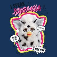 I Speak Furbish! Snowball Retro Vibes Big Chest Cooling Performance Long Sleeve Crew