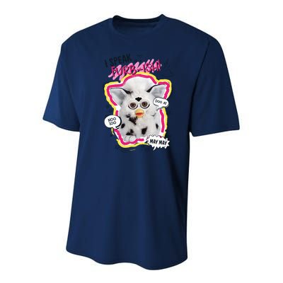 I Speak Furbish! Snowball Retro Vibes Big Chest Youth Performance Sprint T-Shirt