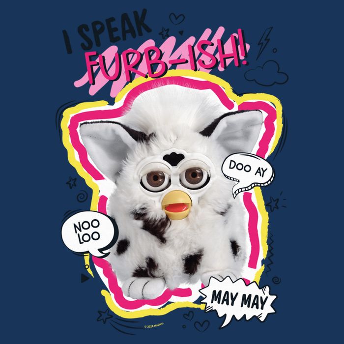 I Speak Furbish! Snowball Retro Vibes Big Chest Pom Pom 12in Knit Beanie