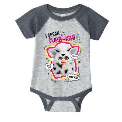 I Speak Furbish! Snowball Retro Vibes Big Chest Infant Baby Jersey Bodysuit