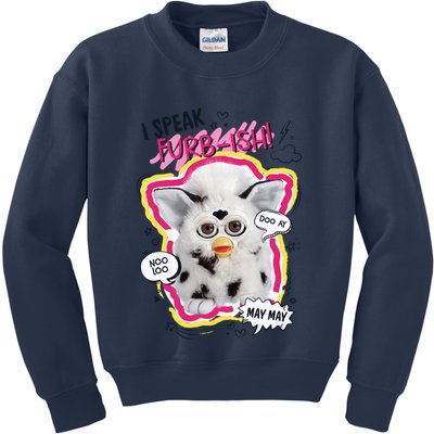 I Speak Furbish! Snowball Retro Vibes Big Chest Kids Sweatshirt