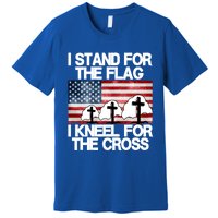 I Stand For The Flag I Kneel For The Cross Usa Patriotic Funny Gift Premium T-Shirt