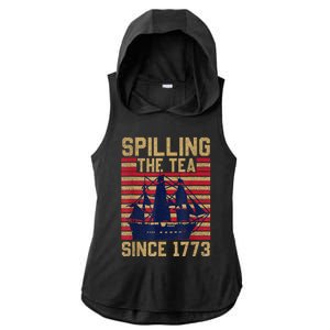 I Stand For This Flag Because Our Heroes Rest Beneath Her Ladies PosiCharge Tri-Blend Wicking Draft Hoodie Tank