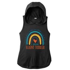 I Speak Fluent Toddler Funny Ladies PosiCharge Tri-Blend Wicking Draft Hoodie Tank