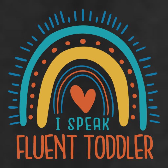 I Speak Fluent Toddler Funny 7 Panel Mesh Trucker Snapback Hat