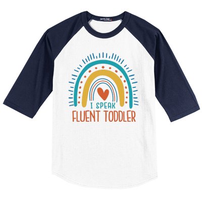 I Speak Fluent Toddler Funny Baseball Sleeve Shirt