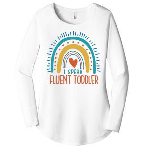 I Speak Fluent Toddler Funny Women's Perfect Tri Tunic Long Sleeve Shirt