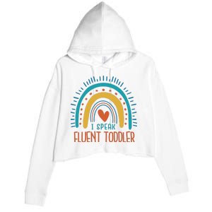 I Speak Fluent Toddler Funny Crop Fleece Hoodie