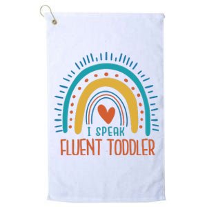 I Speak Fluent Toddler Funny Platinum Collection Golf Towel