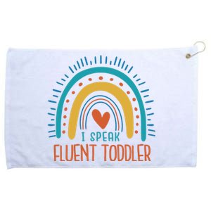 I Speak Fluent Toddler Funny Grommeted Golf Towel