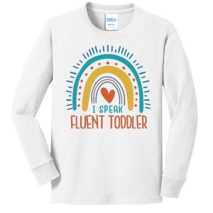 I Speak Fluent Toddler Funny Kids Long Sleeve Shirt