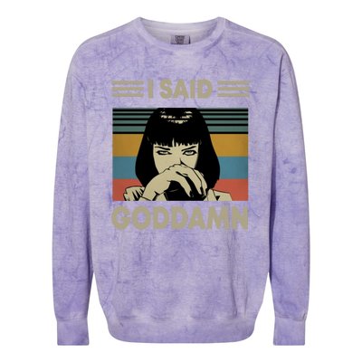 I Said Goddamn Colorblast Crewneck Sweatshirt