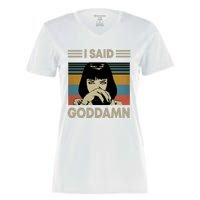 I Said Goddamn Women's Momentum V-Neck T-Shirt