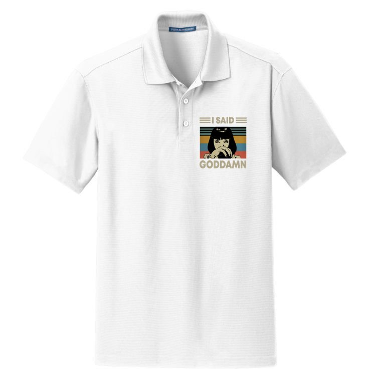 I Said Goddamn Dry Zone Grid Polo